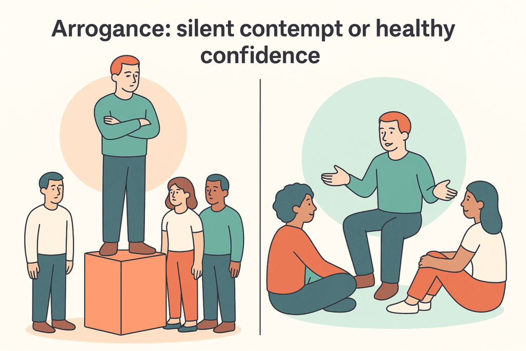 Arrogance - silent contempt or healthy confidence